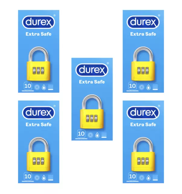 Durex Extra Safe Kondome 5x10 Stk. - Extra dick und strapazierfähig