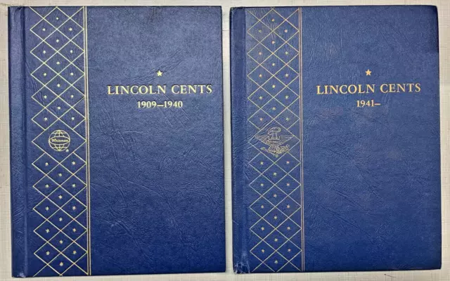 1909-1975 Lincoln Wheat & Memorial Cent Complete Set-Whitman Deluxe Album (F)