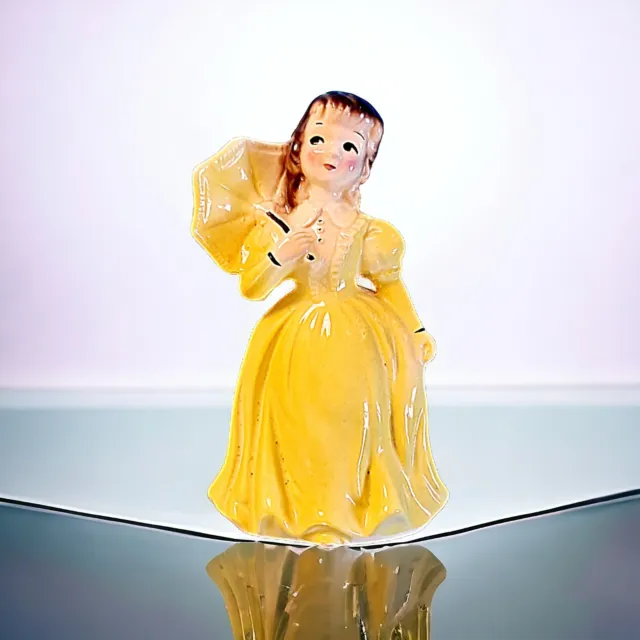 Figurine Ancienne ,Collection,Porcelaine Jeune Fille Ombrelle,Japonais (A2)