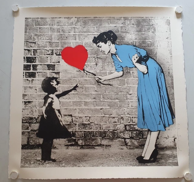 Mr. Brainwash – Love Catcher (blue) - hand signed - numbered edition