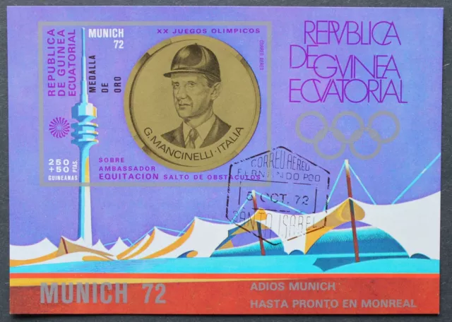 Äquatorialguinea: Michel Block-Nr. 41 "Olymp. Sommerspiele´72" aus 1972, gest.