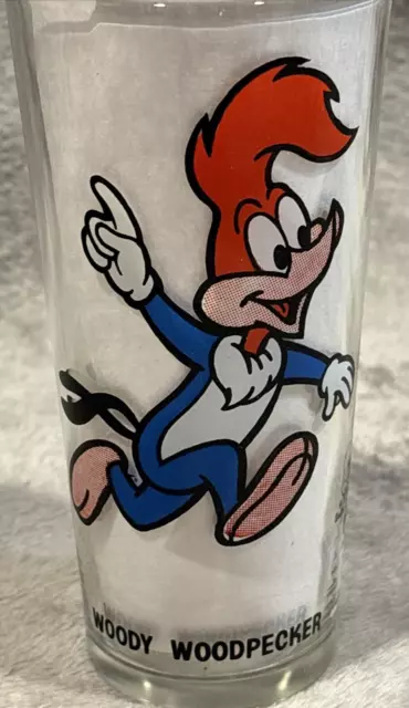 Vintage 1970`s Pepsi Collector Series Glass - Woody Woodpecker - Walter Lantz