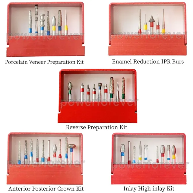 Dental Interproximal Enamel Grinding Bur Inlay/Crown/Reverse Preparation Kit