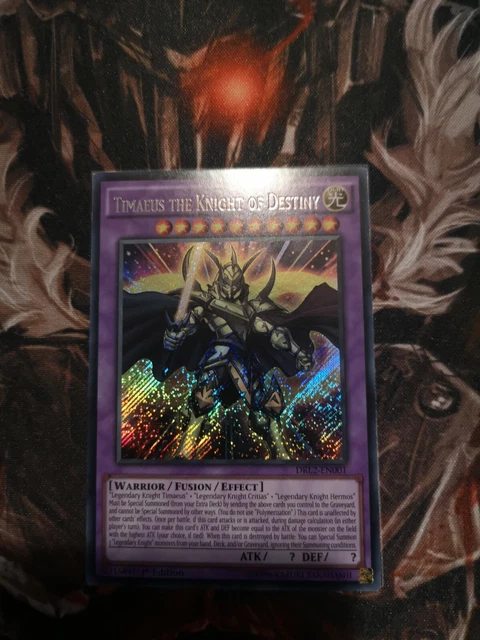 Yu-Gi-Oh! DRL2-EN001 Timaeus The Knight Of Destiny – Secret Rare 1st Edition Card
