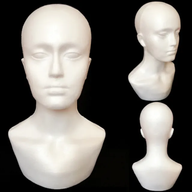 Foam Male Display Mannequin Head Dummy Wigs Hat Scarf Stand Model J6Q77698