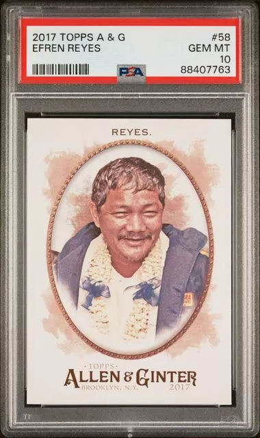 2017 Allen & Ginter EFREN REYES RC #58 PSA 10 GEM MINT LEGENDARY Pool Player