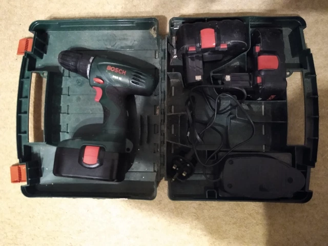 BOSCH PSR 18V Cordless Drill With 3 x Batteries, Hard case And Charger ...