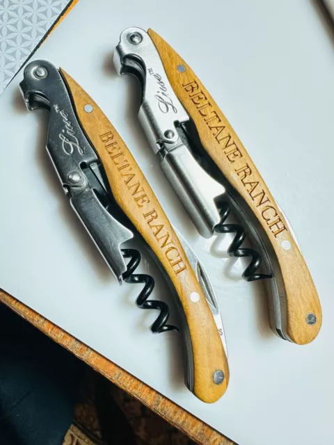 (2) Lisse BELTANE RANCH VINEYARDS Corkscrews Wine Opener Sommelier