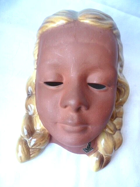 Testa di donna maschera da parete testa da parete Cortendorf 21 cm