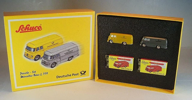Miniature Schuco Piccolo 1/90 N°743 - Camion Mercedes-Benz Bleu, Vintage