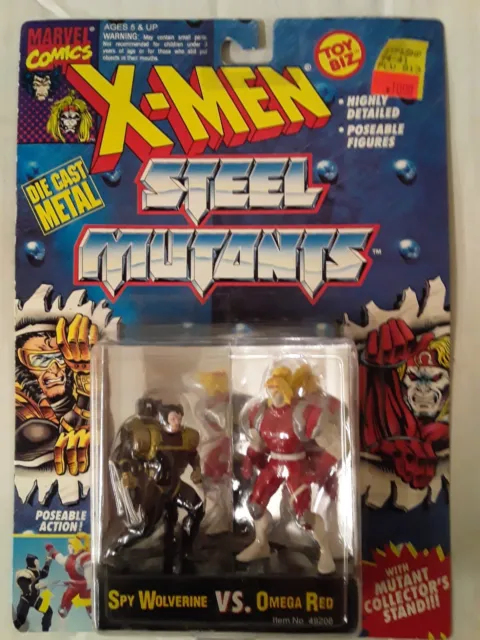 ToyBiz Marvel X-Men Steel Mutants: "Spy Wolverine" vs "Omega Red" Action Figure
