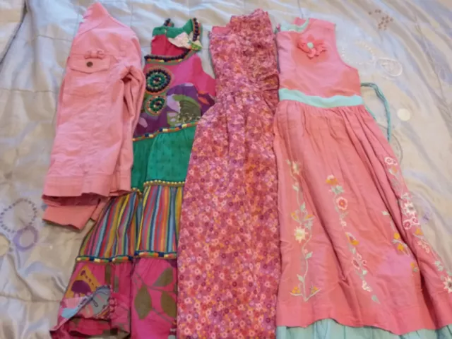 Girls dress bundle 4 items John Lewis Butterfly Williamson M&S Jacket age 7 year