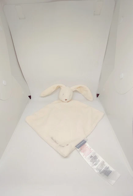 doudou Peluche plat sergent major lapin blanc