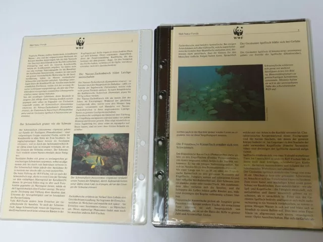 WWF  "Riff-Fische der Karibik"  Sammlung Karten & Briefmarken komplett 2