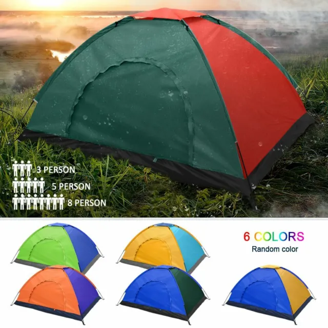 3 -8 Person Camping Tent Waterproof Room Outdoor Hiking Backpack Fishing Camping