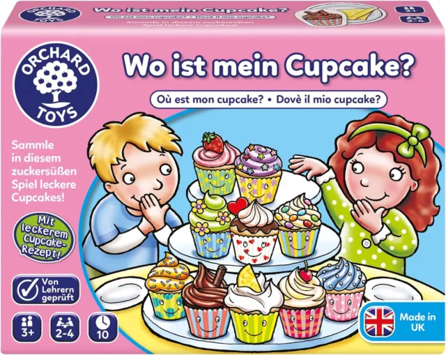 Orchard Toys  Wo ist mein Cupcake ?  deutsche Version Alter 3+ Spieler 2-4