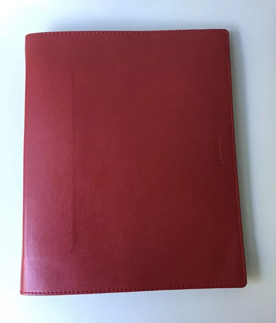 Filofax Organiser Diary Finsbury Red A5 Notes Business Cards To Dos Ruler New