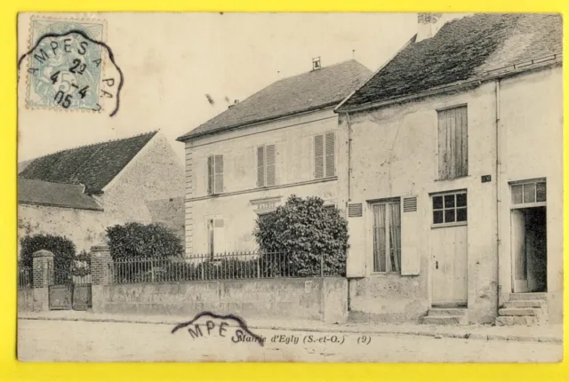 cpa 91 - EGLY (Essonne) La MAIRIE in 1905 Gaston COUETANT Ã DIRECTION on YONNE
