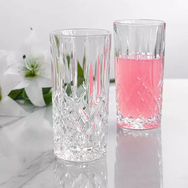 6x Highball Cocktail Glasses Set RCR Crystal Cut Glass Drinking Tumblers 396ml 2