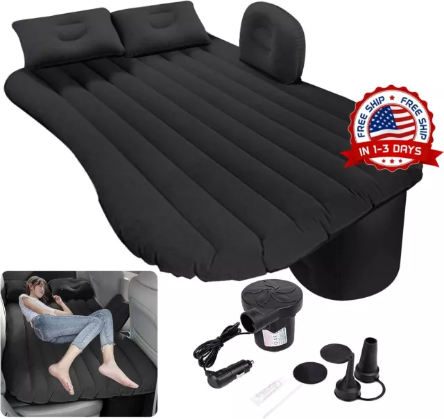 Cama Para Carro Inflable Colchon Aire De Auto Viaje Dormir Camping 2 Almohadas