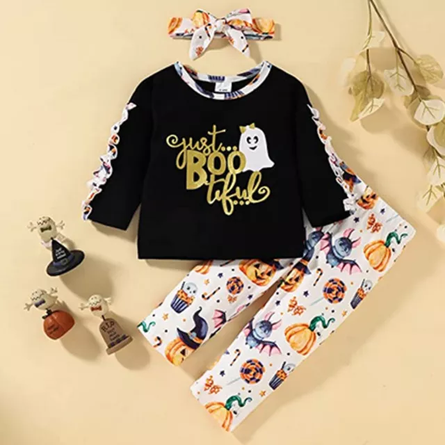 T-shirt top vestiti bambina bambini Halloween Ringraziamento Natale top
