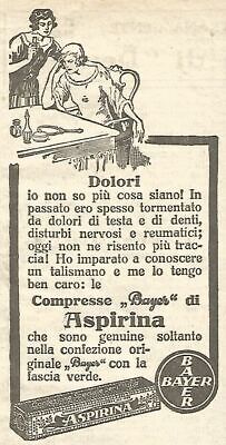 publicité 1926 W8272 comprimés Bayer par ASPIRINA publicité ancienne 
