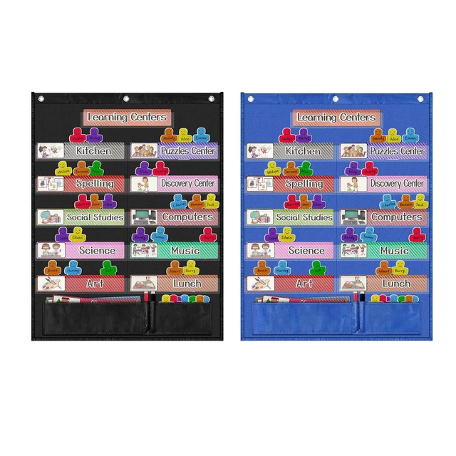 Tableau De Poche Standard Avec 96 Cartes - Organisation Classe, Tâches Groupes, Démonstrations, Nylon - 8