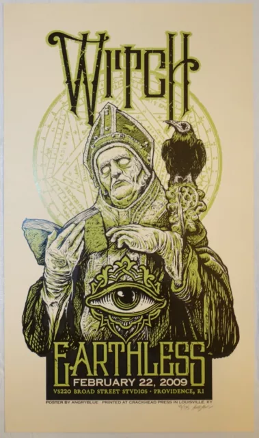 2009 Witch & Earthless - Providence Silkscreen Concert Poster S/N by AngryBlue