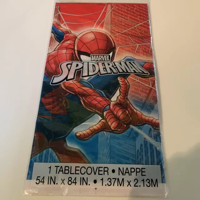 Spiderman Plastic Table Cover / 54”x84” Birthday Party …New Sealed SPIDER-MAN