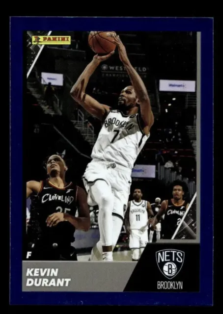 SERIAL NUMBER /299 Kevin Durant 2021-22 Panini Stickers Cards Blue Foil #1 Card