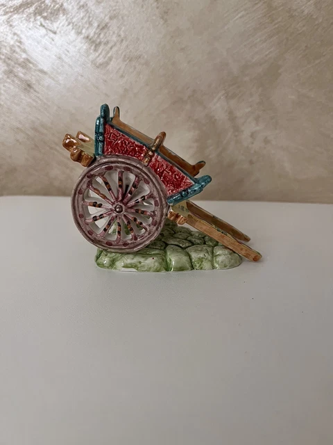 Carretto siciliano colorato  in ceramica di Caltagirone soprammobile