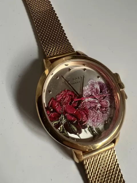 Ted Baker RUTH Rose Tone Floral Watch ❤️ Just Needs New Battery