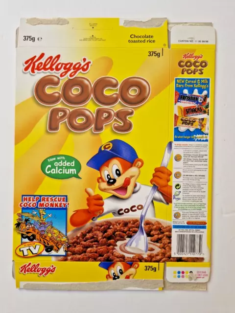 2000 Kelloggs Cereal Coco Pops Rescue Coco TV Advert Packet