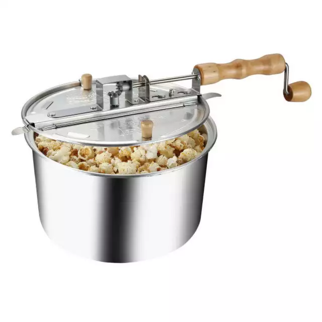 6-Quart Aluminum Stovetop Popcorn Maker