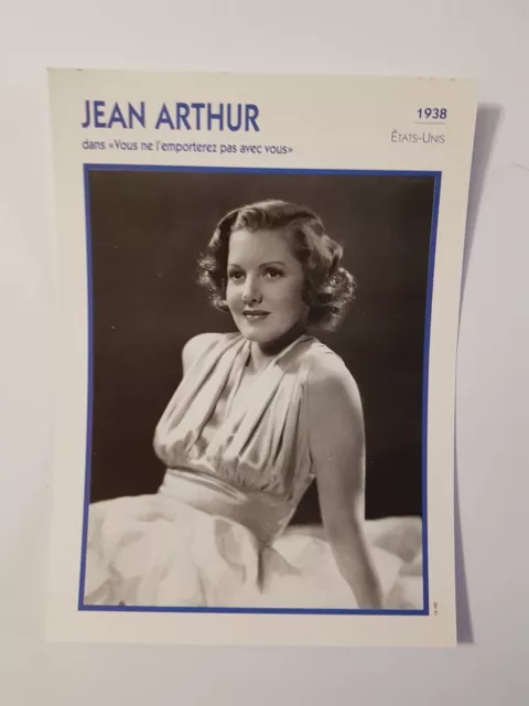 JEAN ARTHUR dans Vous ne l'emporterez ... - CARTE FICHE CINEMA PORTRAIT DE STARS