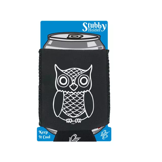 Owl - Novelty Funny Gift Stubby Holder With Base Gifts