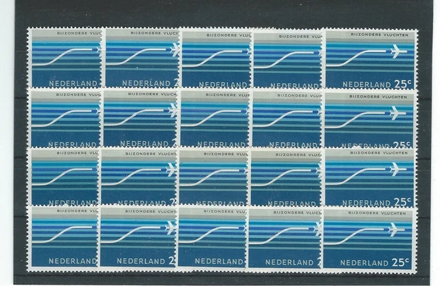 Niederlande 20 x Luftpost NVPH LP 15 Postfrisch Kw 10 € mnh luchtpost