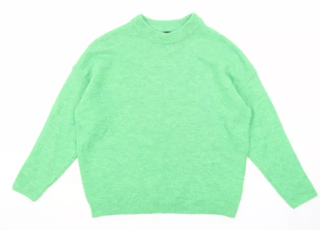 Maglione ASOS da donna verde collo rotondo acrilico taglia 8