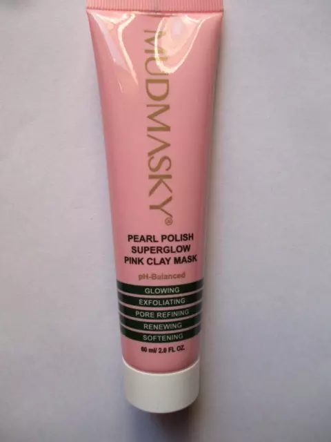 MUDMASKY   valeur 59 E Pearl Polish Superglow masque visage argile rose 60 ml