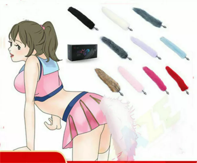 Sexy Faux Fox Tail Metal Plug Headbands Cosplay Toy Flirting Tool