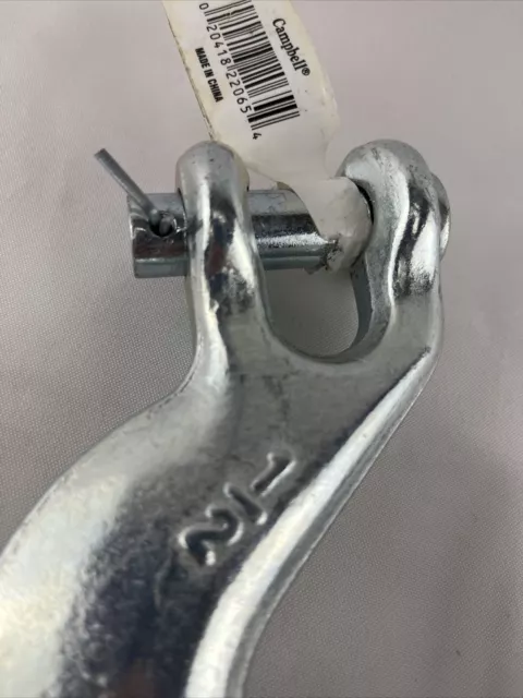 Campbell 1/2" Eye Slip Hook Grade 43 Zinc Plated Working Load Limit 9200 LBS 2
