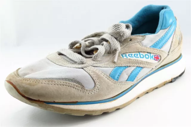 Reebok GL 1600 Lace Up Fashion Sneakers Beige Fabric Women Shoes 8 M