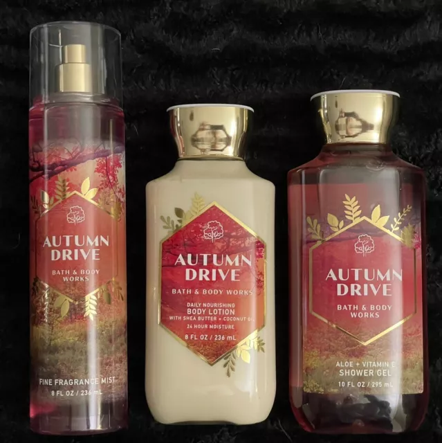 LOT OF (3) - Bath & Body Works “AUTUMN DRIVE” Mist, Lotion, Shower Gel