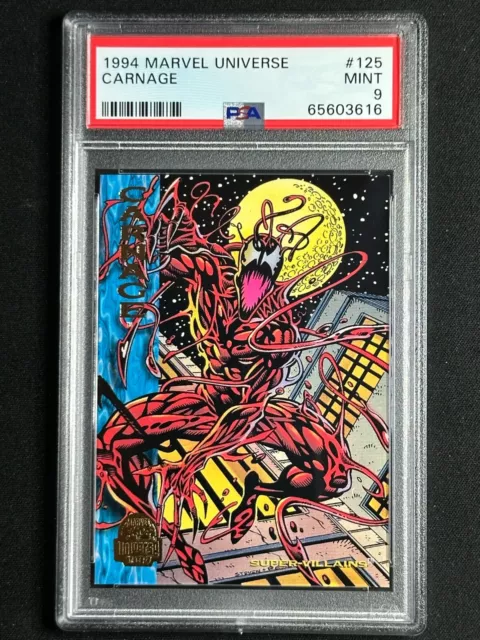 1994 MARVEL UNIVERSE Carnage #125 PSA 9 COMME NEUF MCU Spider-Man Venom ...