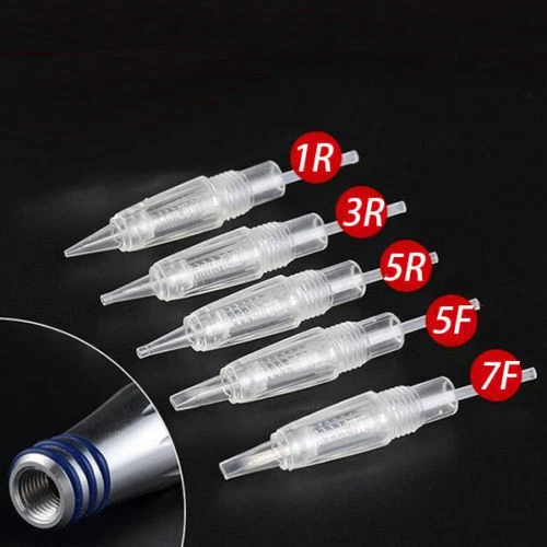10 piezas cartucho de aguja para máquina de bolígrafo de tatuaje giratorio desechable de cejas
