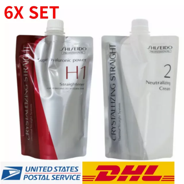 Shiseido Crystallizing Straight Straightener Perm hair rebonding 6 SET  bulk lot