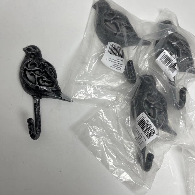 Decorative Cast Iron Bird Wall Hook Towel Robe Purse Dog Leash HEAVY DUTY! 4