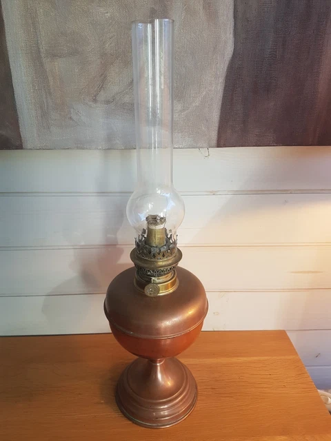 🪔 Lampe à Pétrole Gaudard En étain - Vintage, Fonctionnement Parfait - Très Bon état