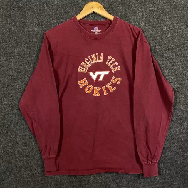 Russell Mens Medium Virgina Tech Hokies Crewneck Sweatshirt Burgundy Red