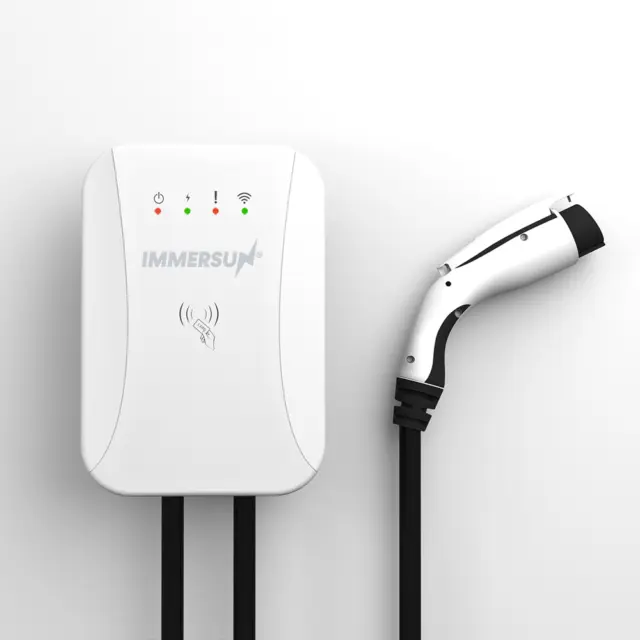 Immersun 7kW EV Charger, Tethered, Type 2, 5m Cable, RFID/APP, PEN protection